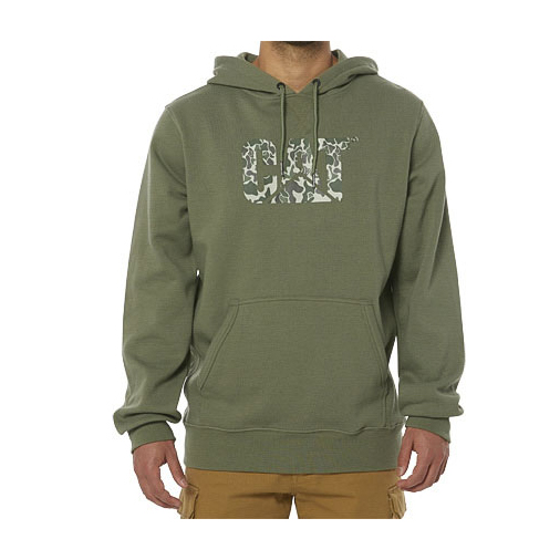 Caterpillar Foundation Hooded Sweatshirt - Mens Hoodies - Green - NZ (370BNLJQI)